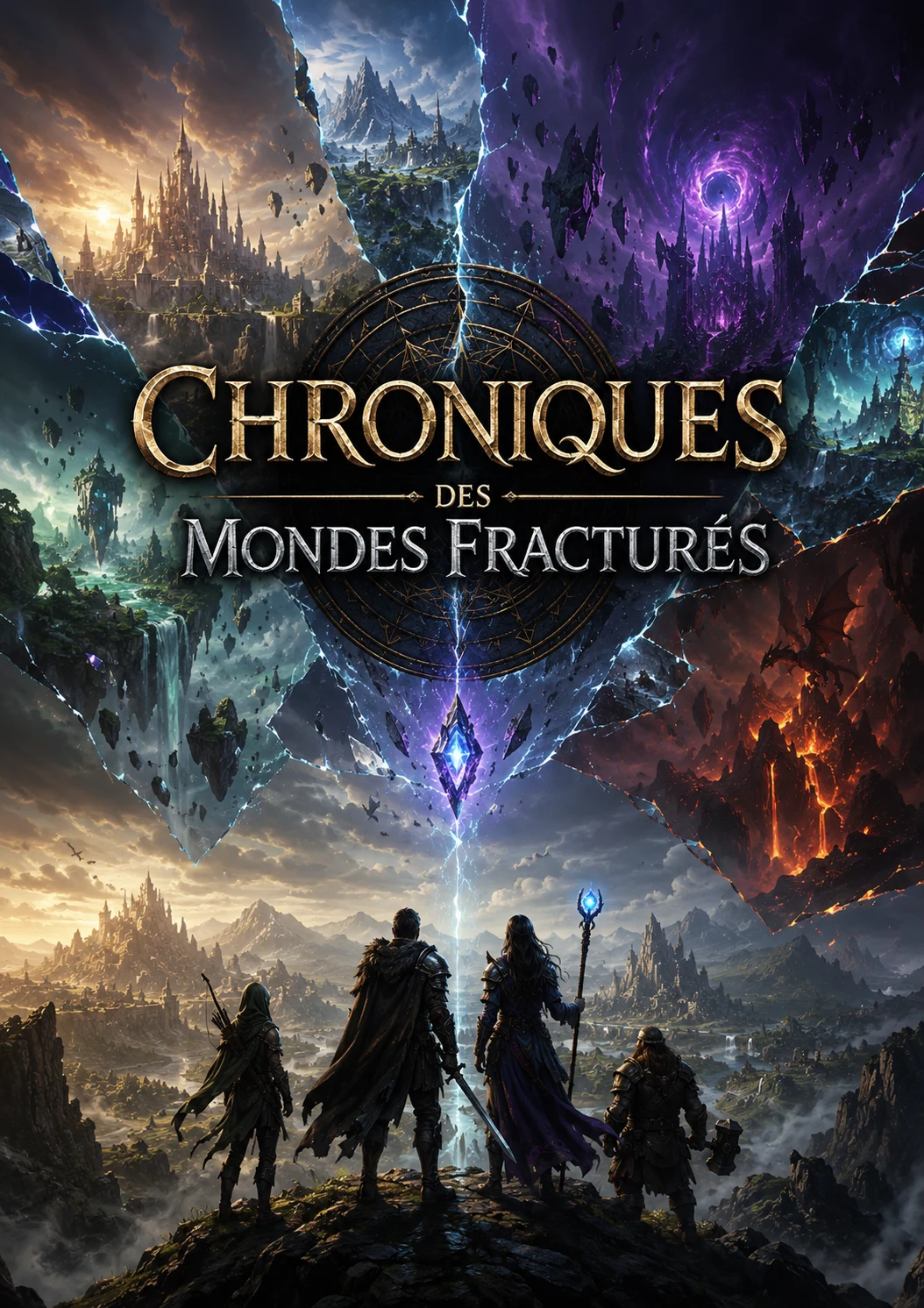 Couverture officielle des Chroniques des Mondes Fracturés